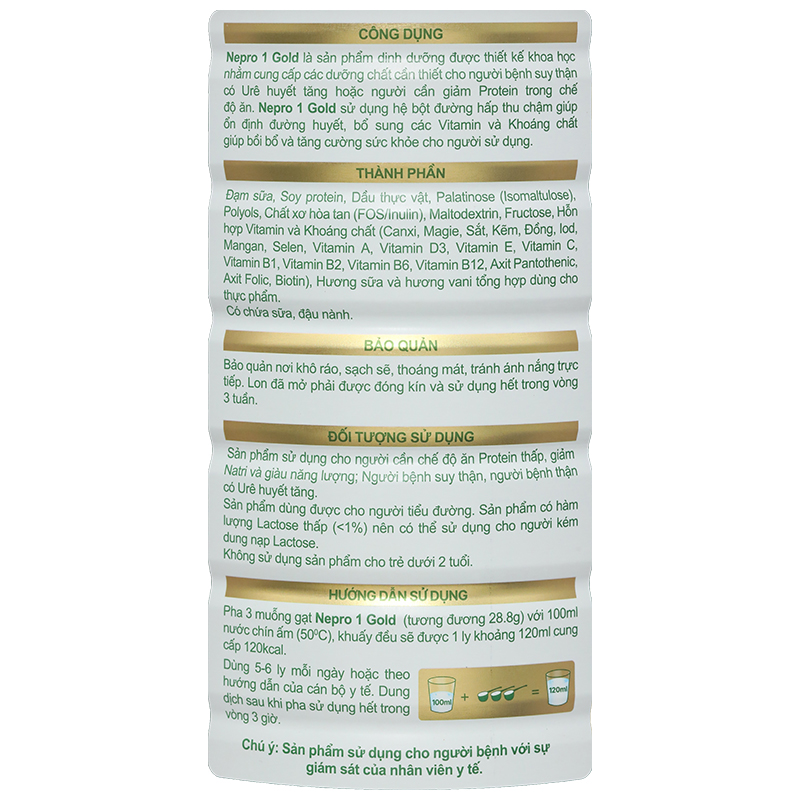Sản phẩm dinh dưỡng chuyên biệt cho người bệnh thận lon 400g - 21